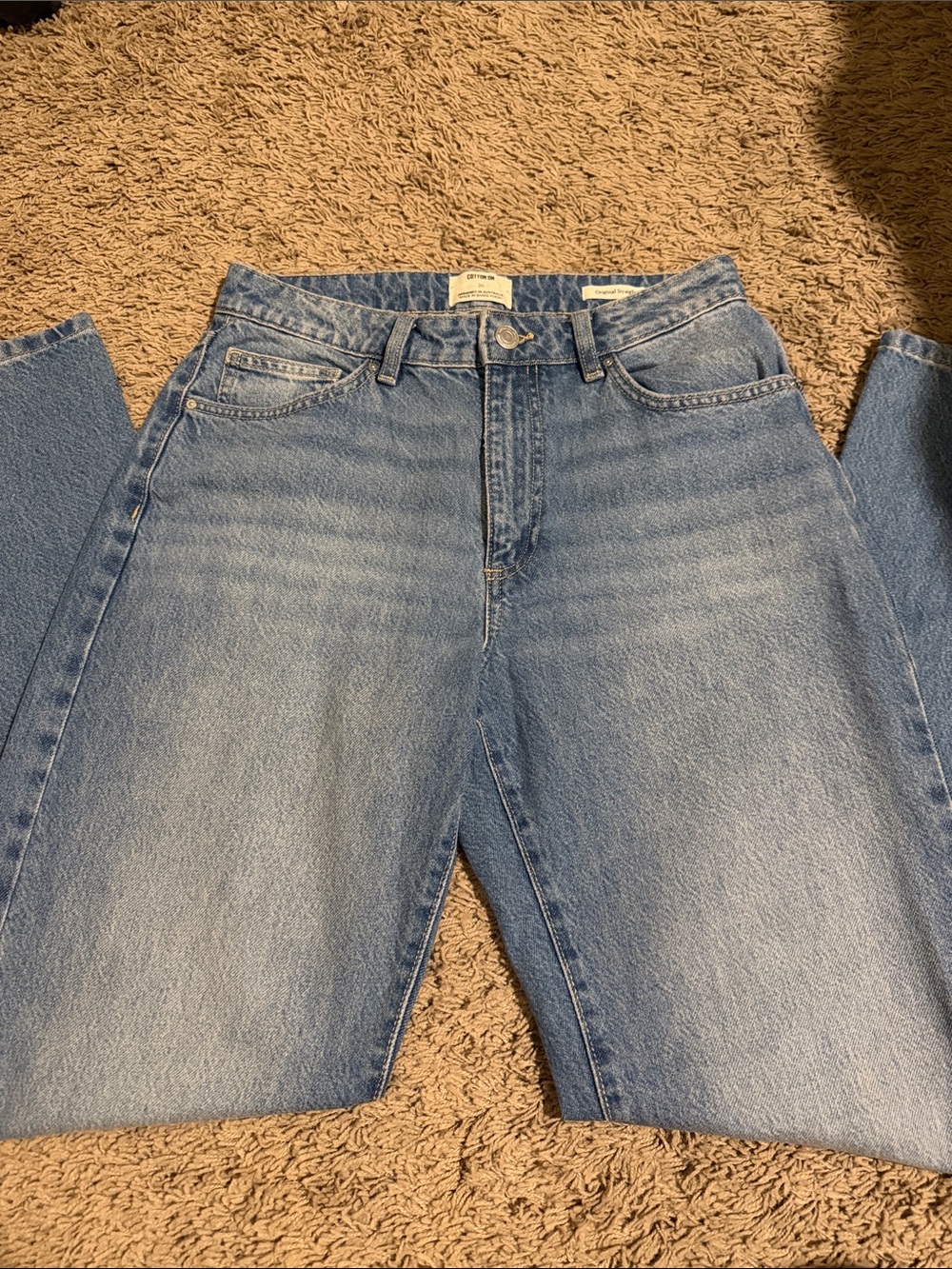 Cotton On Women's Light Blue Straight Leg Jeans